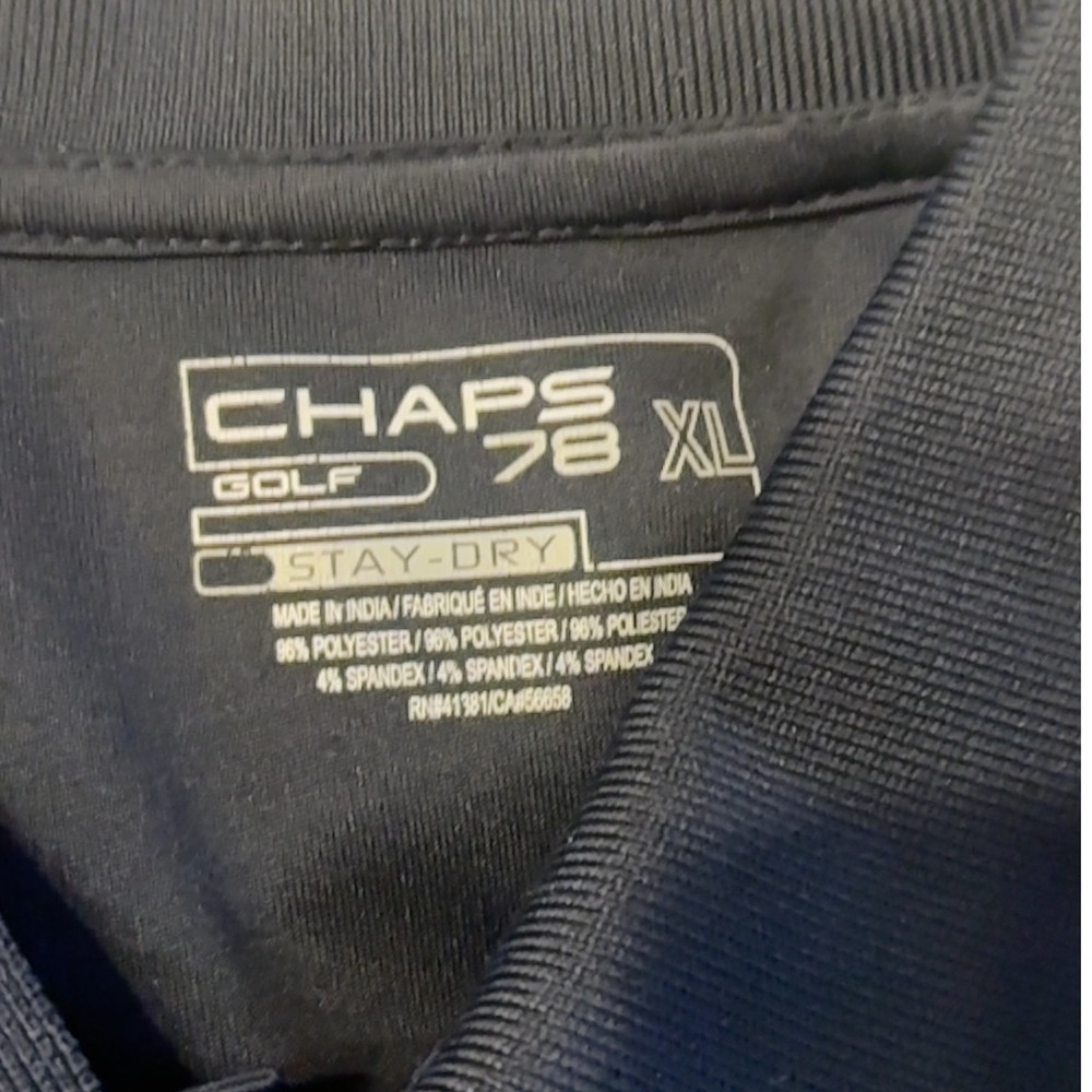 Chaps Golf 78 Mens XL Blue Stripe Stay Dry Polo Shirt Short Sleeve Nice-preowned - Picture 7 of 9
